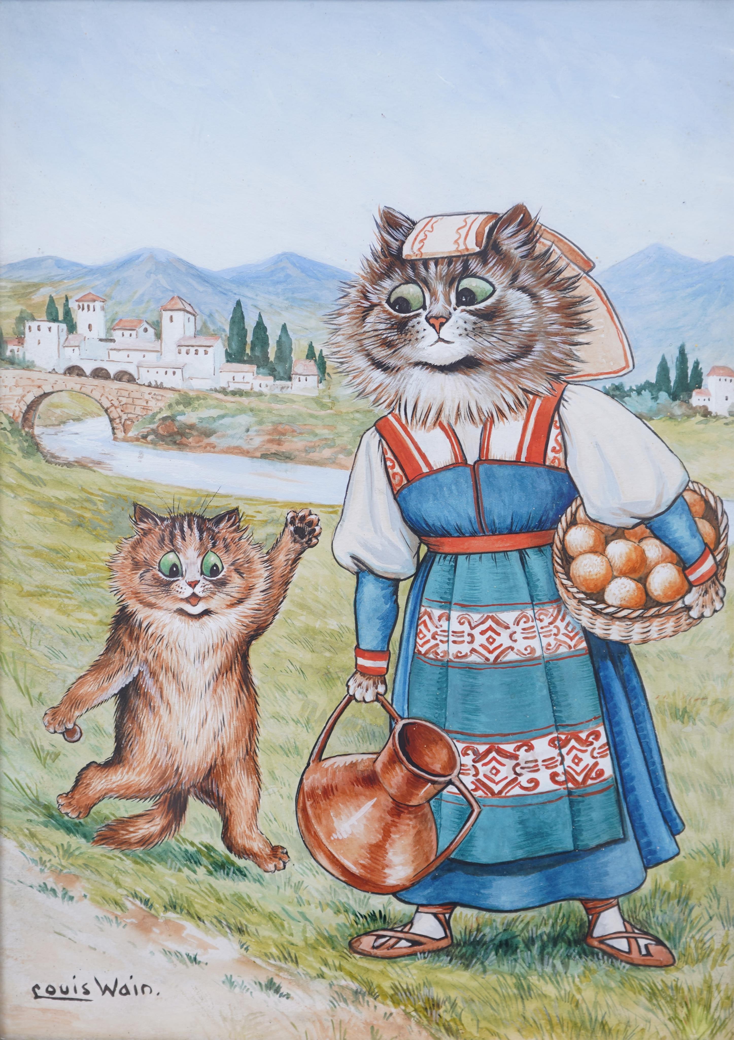 Louis William Wain, (1860-1939), 'Signorita Cats'